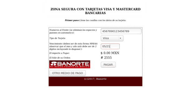 Pasarela de pago Banorte 3D-Security VirtueMart