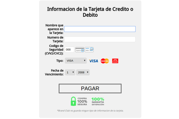 Pasarela de pago Visa Mastercard Magento2